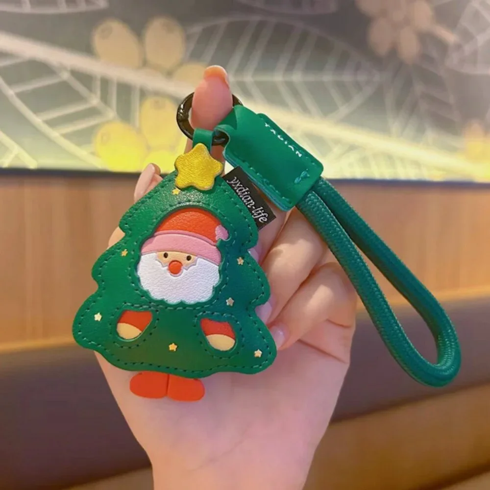 Cute Santa Claus Christmas tree purse charm keychain - Picture 2 of 8